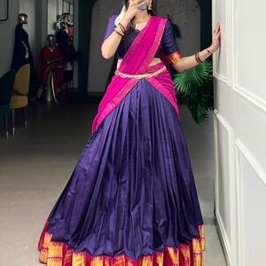 Elegant Purple and Pink Women's Skirt